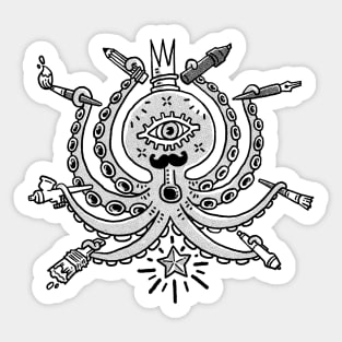 ARTSY OCTOPUS A.K.A. ARTOPUS Sticker